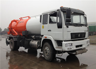 الصين HOWO 6 عجلات 4000L خزان مياه الصرف الصحي شاحنة + 4000L شفط برازي شاحنة 8000L المزود