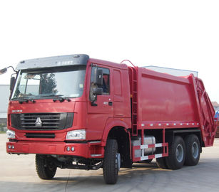 الصين شاحنة جمع النفايات هوو ، 6 - 9 مكعب شاحنة القمامة مكعب لجمع القمامة المزود
