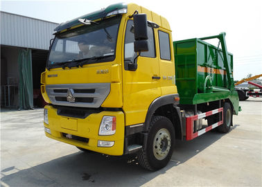 الصين ساينو تراك homan 4x2 220hp 10m3 محمل القمامة المطحنة شاحنة 10cbm الهيدروليكية سوينغ الذراع نوع المزود