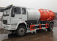 HOWO 6 عجلات 4000L خزان مياه الصرف الصحي شاحنة + 4000L شفط برازي شاحنة 8000L المزود