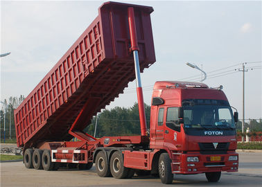 الصين ثلاثي المحور تفريغ شاحنة مقطورة 40 طن - 60 طن 35M3 نهاية قلابة مقطورة نصف المعدنية المزود