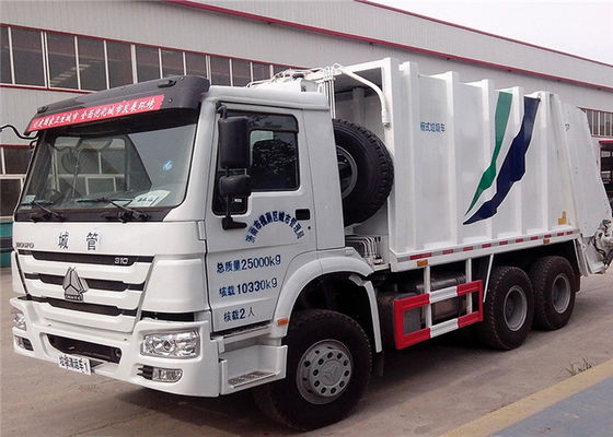شراء SINOTRUK HOWO 6X4 القمامة المطحنة شاحنة 16 cbm 10 عجلات لجمع النفايات تصنيع عبر الإنترنت